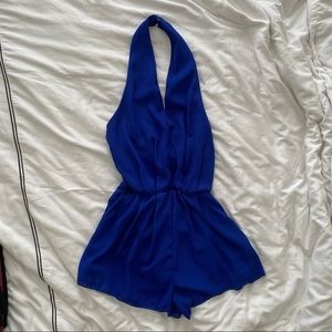 Blue Halter Playsuit